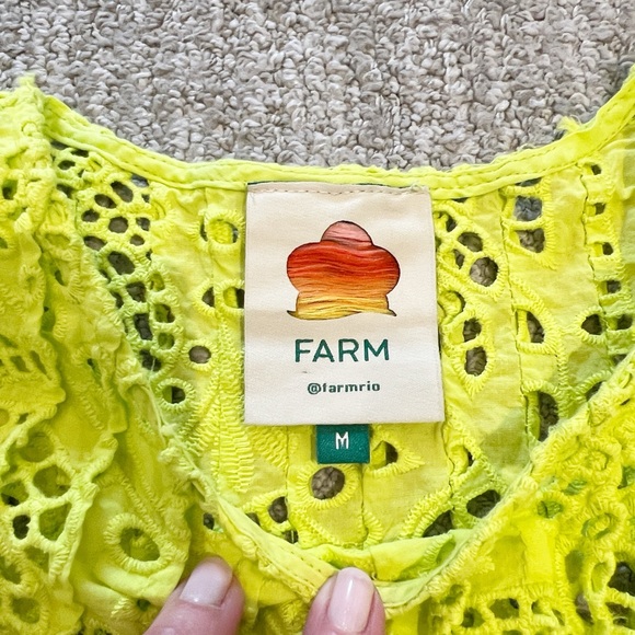 Farm Rio Palm Tree Eyelet Richelieu Top - Picture 10 of 14